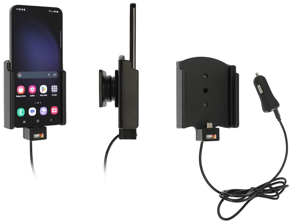 Brodit houder/lader Samsung Galaxy S23 Plus USB sig.plug
