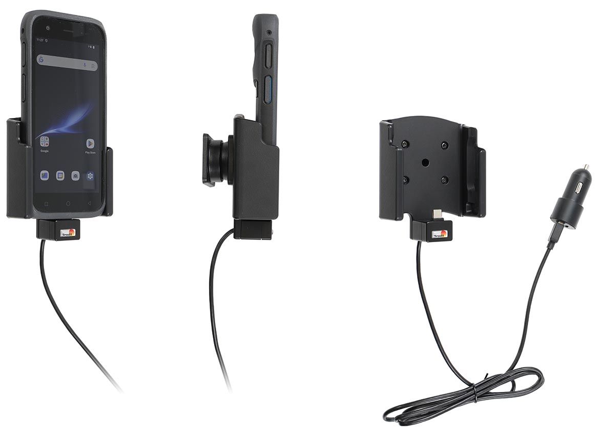 Brodit houder/lader Bluebird S10 USB-C - USB sig.plug-boot