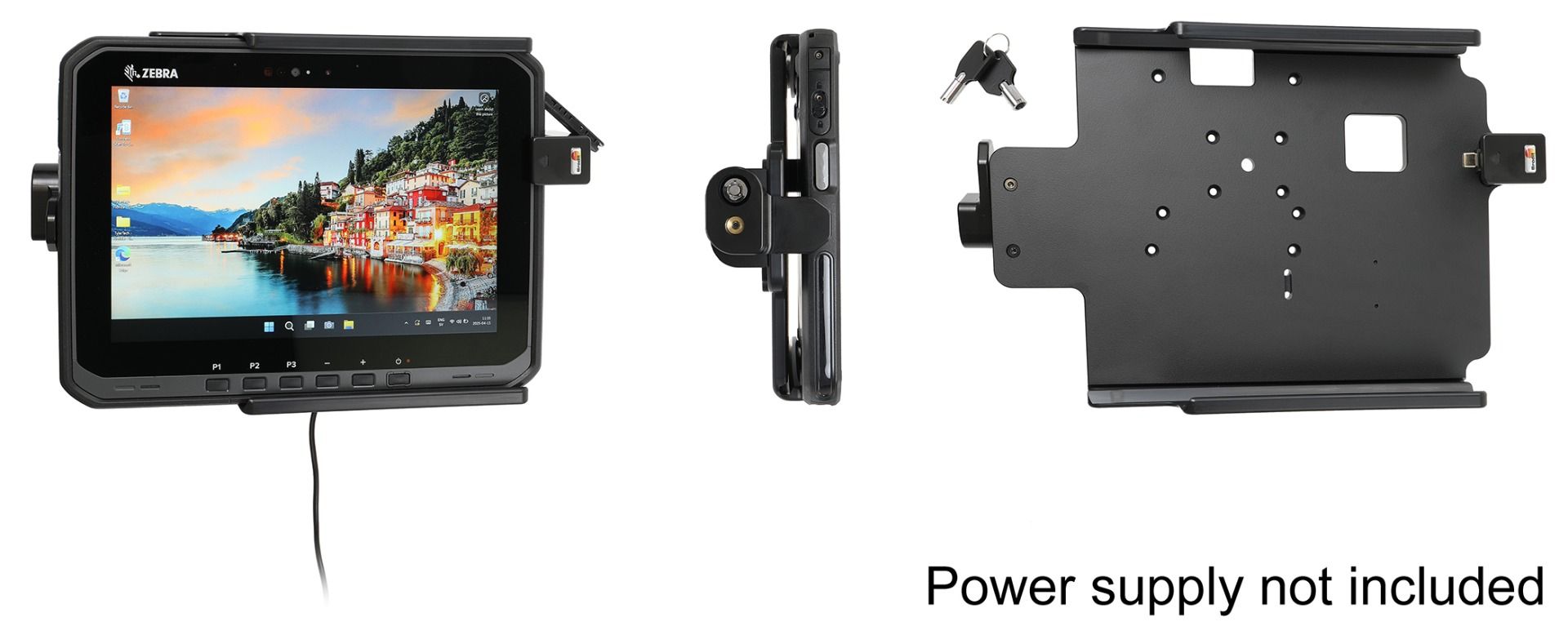 Brodit houder Zebra ET60W/65W keylock/ usbC 3.1-WINDOWS only