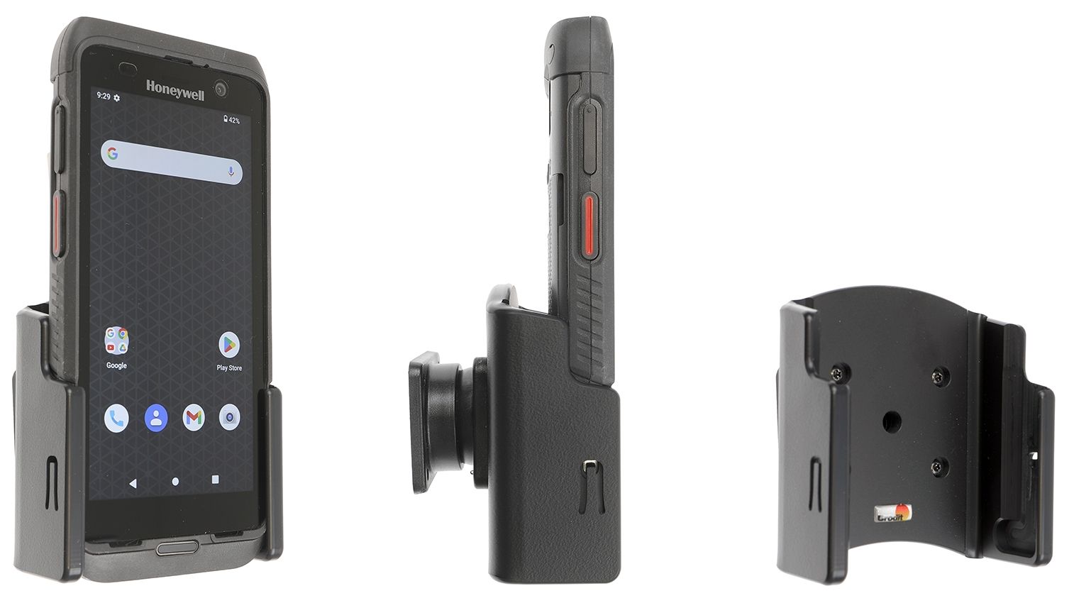 Brodit houder/lader Honeywell CT47 USB sig.plug-3A+2.4A