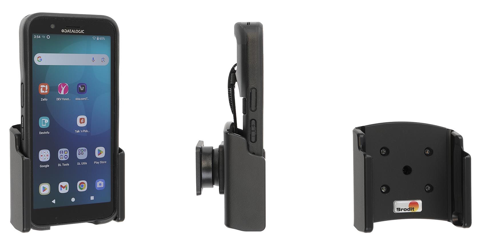 Brodit houder Datalogic Memor 12-17 fits with RUBBER BOOT