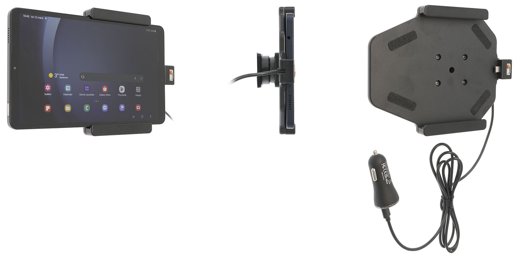 Brodit houder/lader Samsung Tab A9 / A11 8.7 " USB sig. plug
