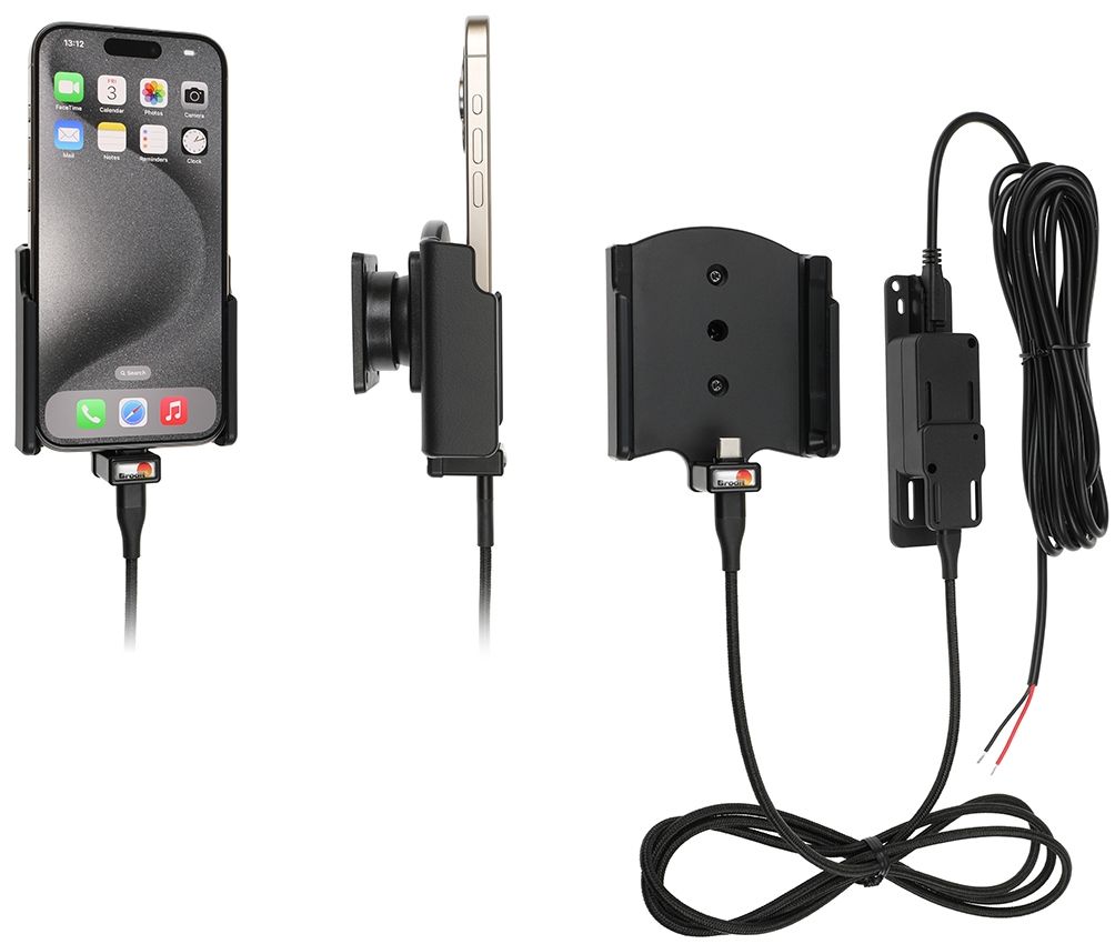Brodit houder/lader Apple iPhone 15/15 Pro- fixed instal.