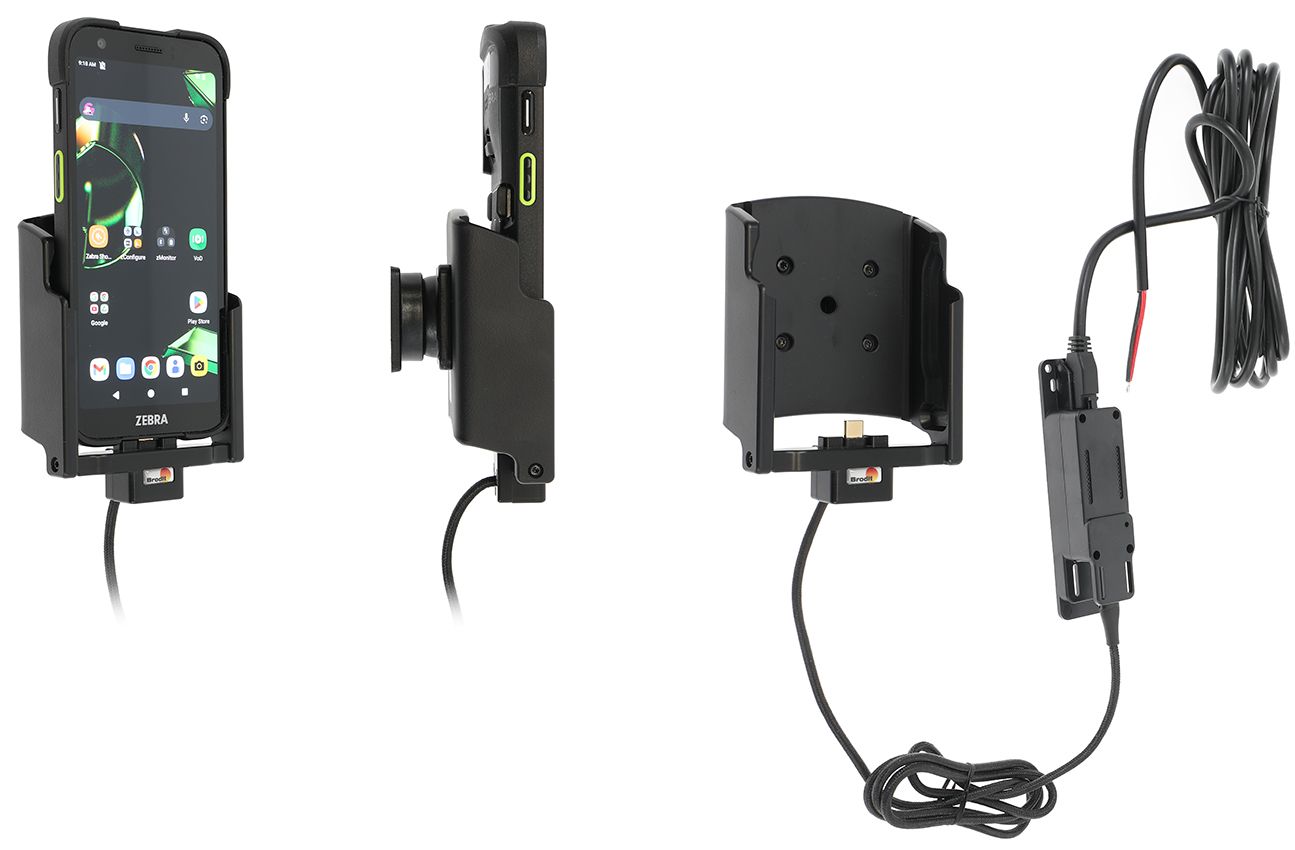 Brodit houder/lader Zebra TC701 USB-C fixed install.