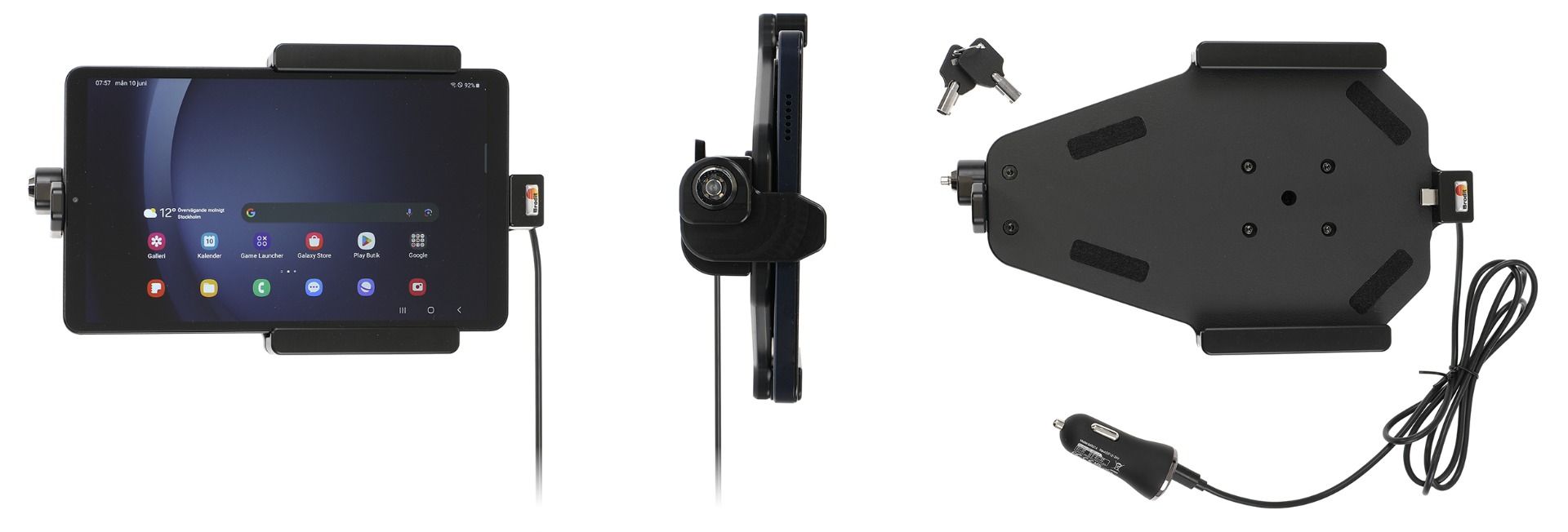 Brodit houder/lader Samsung Gal.Tab A9/A11 USB sig.plug LOCK