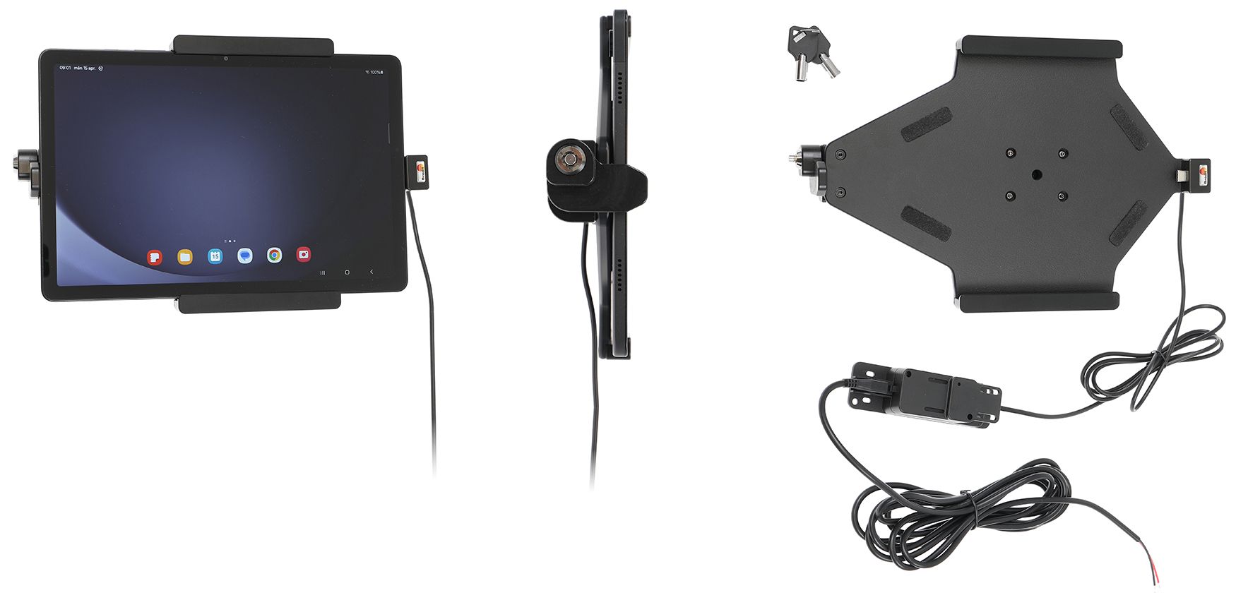 Brodit h/l Samsung Galaxy Tab A9+/A11+ 11" fixed LOCK-2 keys
