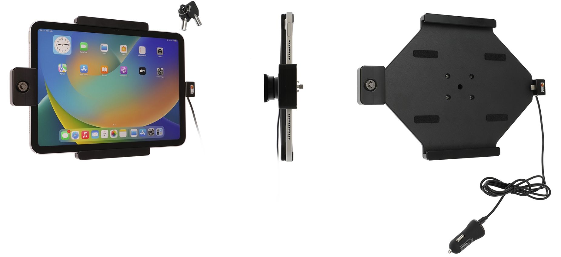 Brodit h/l Apple iPad 10 th gen. USB sig.plug LOCK-keys
